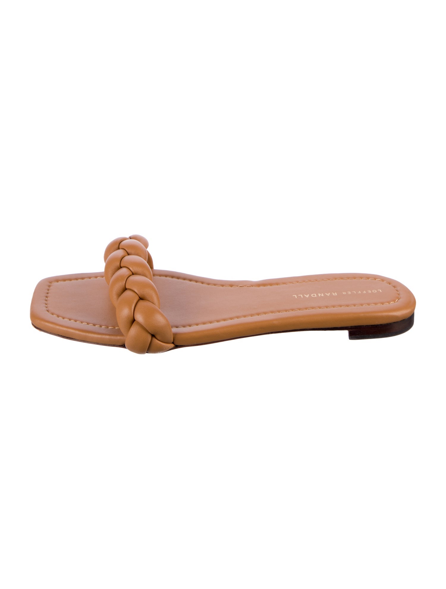 Loeffler Randall Leather Braided Accents Slides