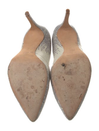 Loeffler Randall Embossed Leather Animal Print D'Orsay Pumps