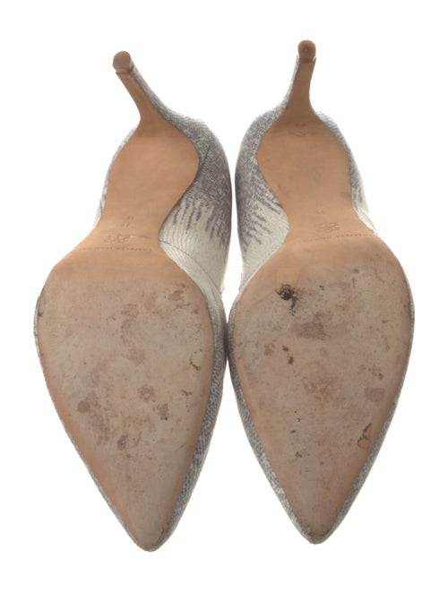 Loeffler Randall Embossed Leather Animal Print D'Orsay Pumps