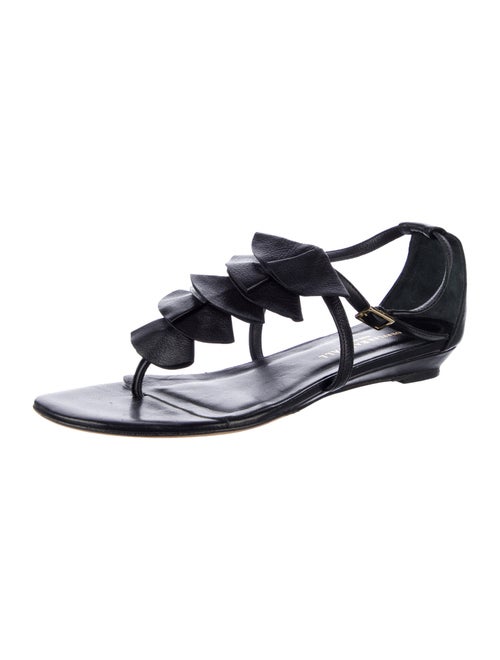 Loeffler Randall Leather T-Strap Sandals