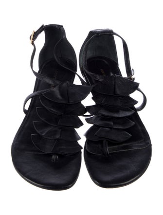 Loeffler Randall Leather T-Strap Sandals