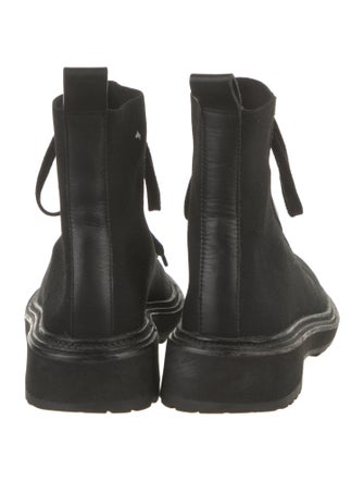 Loeffler Randall Leather Trim Embellishment Combat Boots