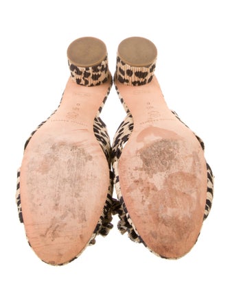 Loeffler Randall Animal Print Slides