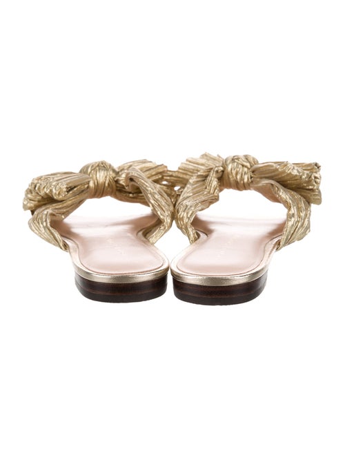 Loeffler Randall Leather Bow Accents Slides