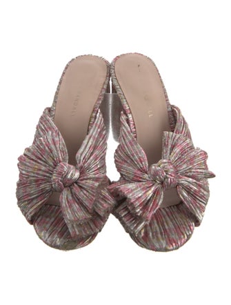 Loeffler Randall Printed Bow Accents Slides