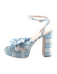 Loeffler Randall Plaid Print Bow Accents Sandals