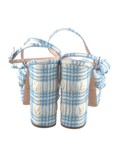 Loeffler Randall Plaid Print Bow Accents Sandals