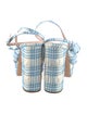 Loeffler Randall Plaid Print Bow Accents Sandals