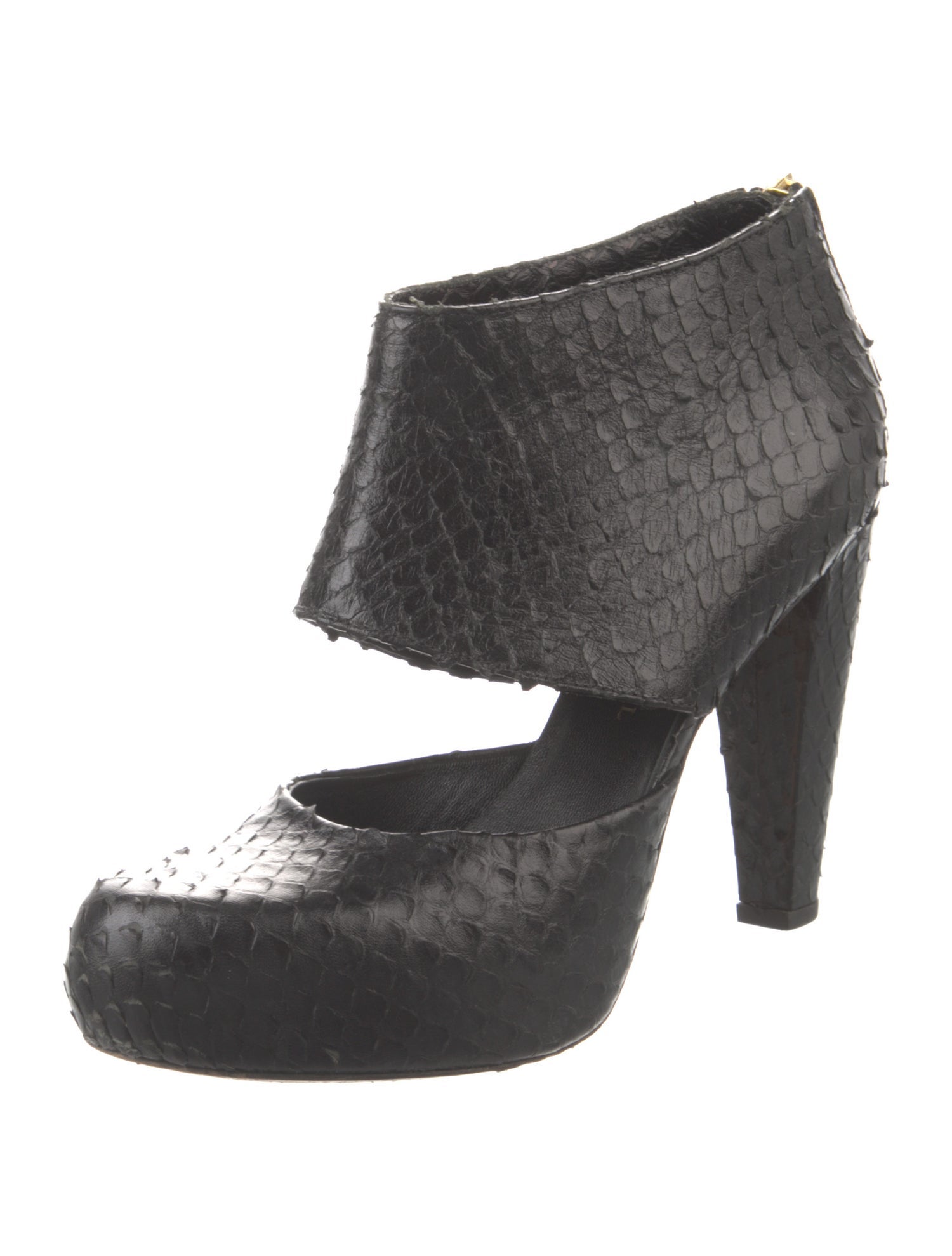 Loeffler Randall Snakeskin Colorblock Pattern Pumps