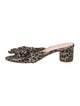 Loeffler Randall Animal Print Bow Accents Slides