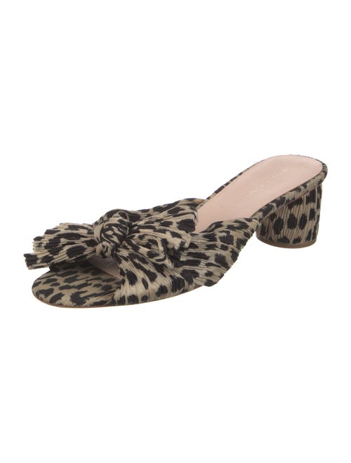 Loeffler Randall Animal Print Bow Accents Slides
