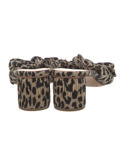 Loeffler Randall Animal Print Bow Accents Slides