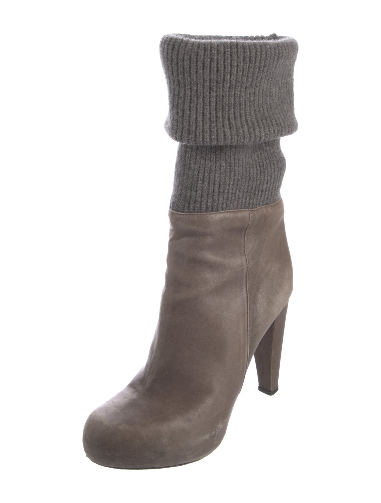Loeffler Randall Leather Sock Boots