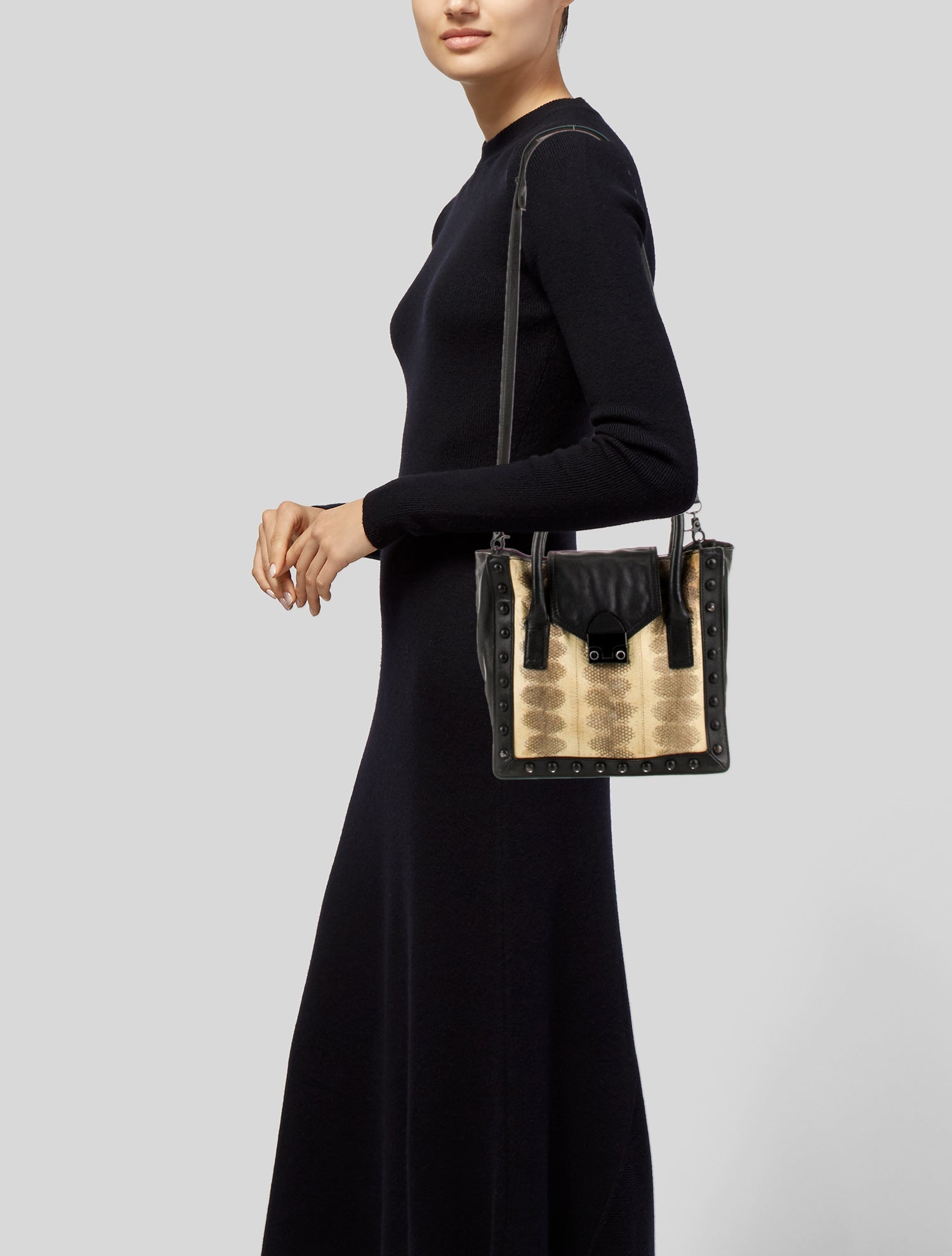 Loeffler Randall Leather Top Handle Bag