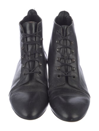 Loeffler Randall Leather Lace-Up Boots