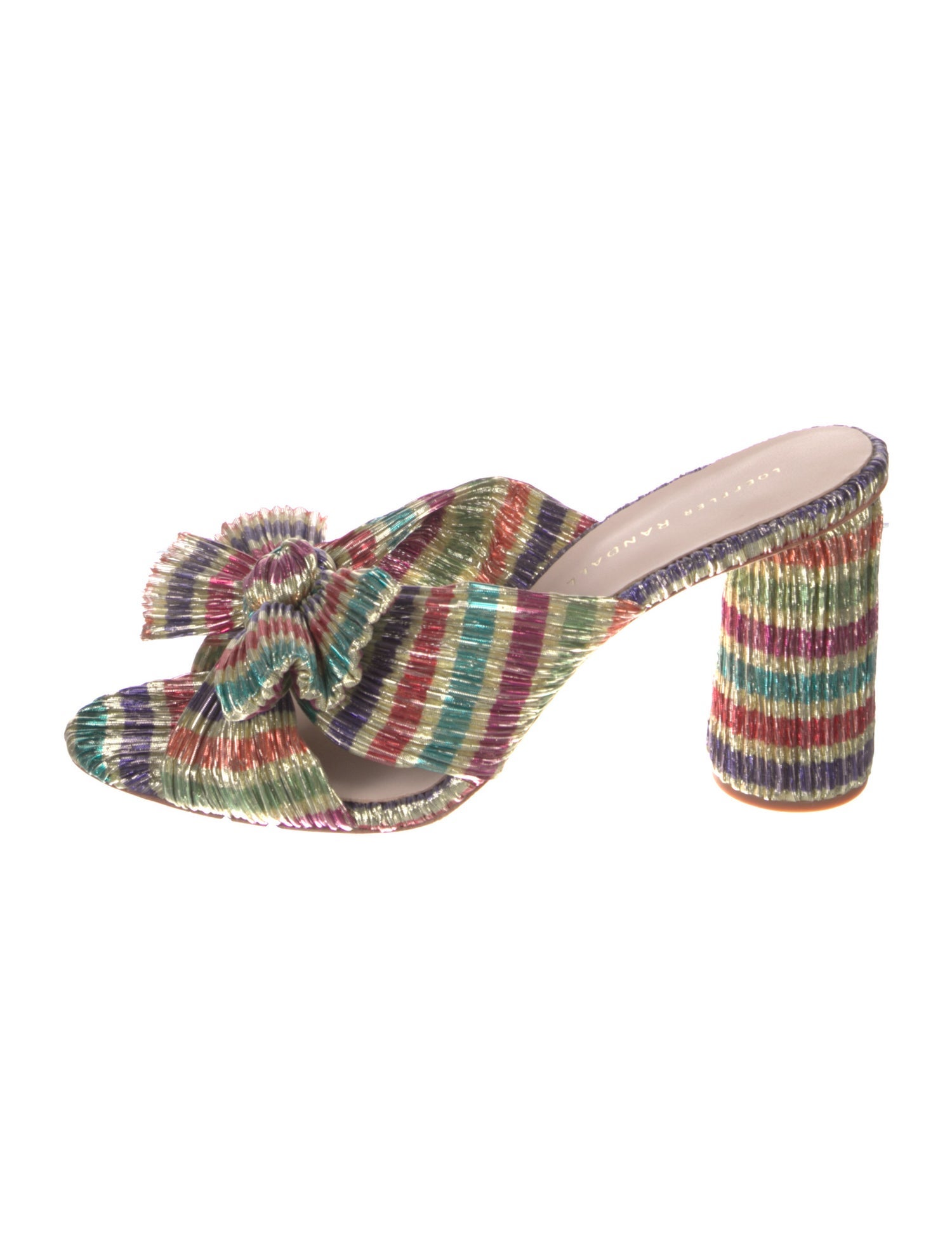Loeffler Randall Printed Bow Accents Slides