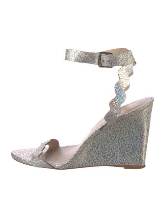 Loeffler Randall Leather Scalloped Accent Espadrilles