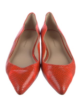 Loeffler Randall Leather Animal Print Ballet Flats