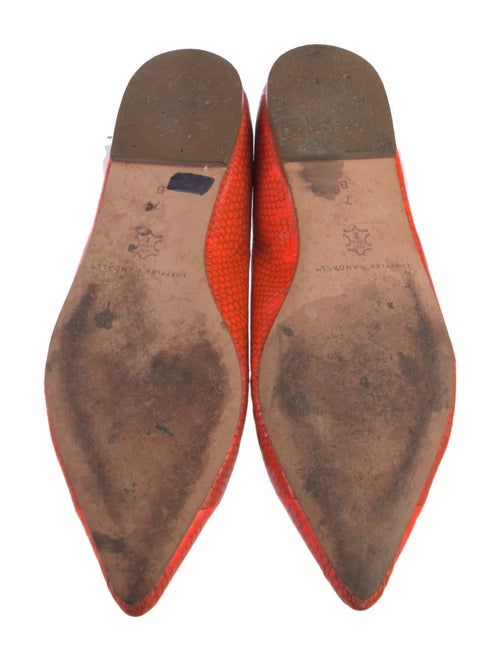 Loeffler Randall Leather Animal Print Ballet Flats