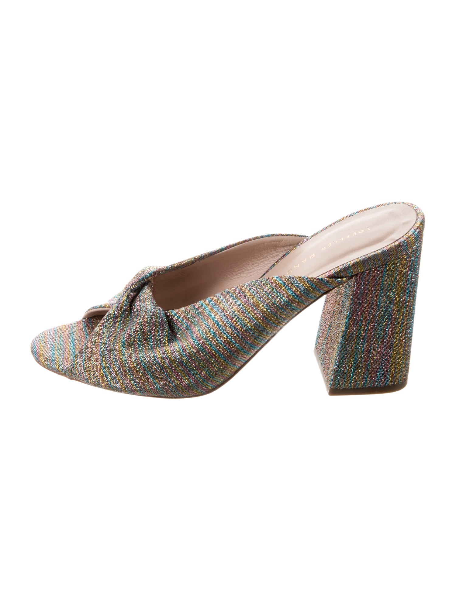 Loeffler Randall Printed Glitter Accents Slides