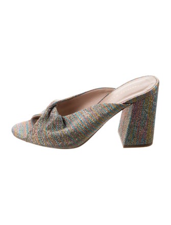 Loeffler Randall Printed Glitter Accents Slides