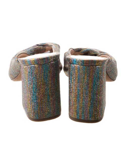 Loeffler Randall Printed Glitter Accents Slides