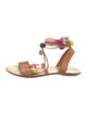 Loeffler Randall Leather Colorblock Pattern Sandals