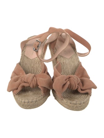 Loeffler Randall Suede Bow Accents Espadrilles