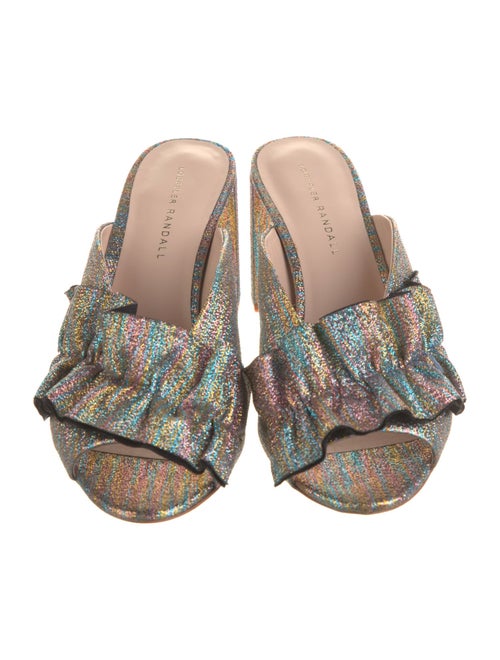 Loeffler Randall Printed Ruffle Embellishment Slides