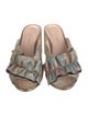Loeffler Randall Printed Ruffle Embellishment Slides