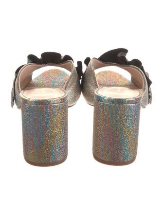 Loeffler Randall Printed Ruffle Embellishment Slides