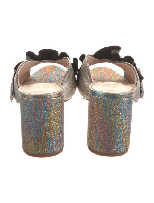 Loeffler Randall Printed Ruffle Embellishment Slides