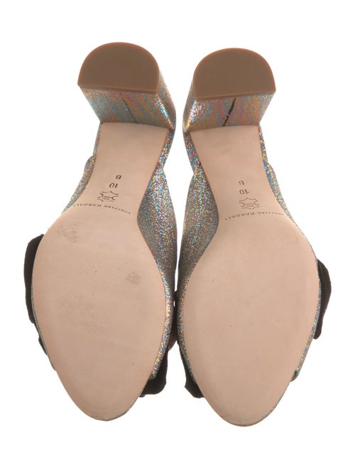 Loeffler Randall Printed Ruffle Embellishment Slides