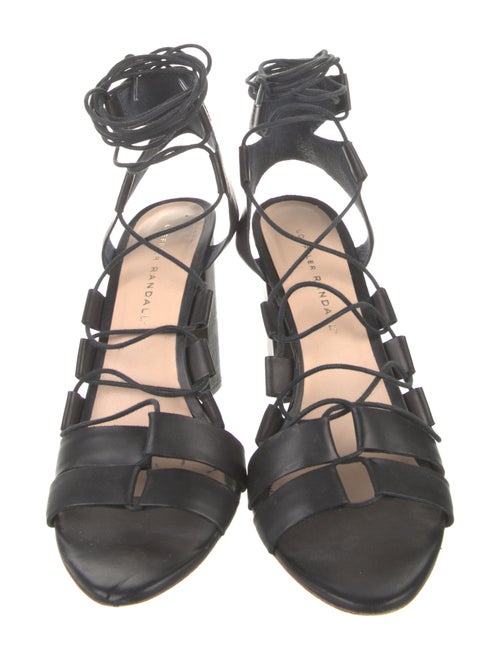 Loeffler Randall Leather Tassel Accents Gladiator Sandals