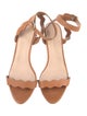 Loeffler Randall Leather Scalloped Accent Sandals