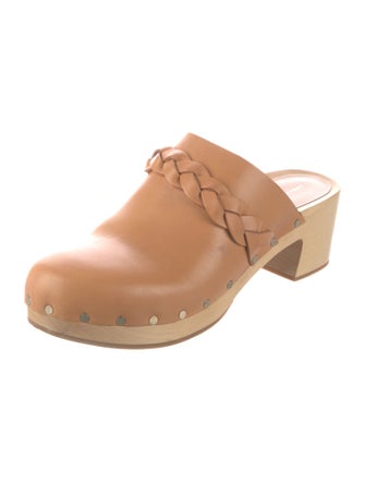 Loeffler Randall Leather Braided Accents Mules