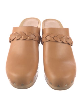 Loeffler Randall Leather Braided Accents Mules