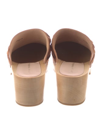 Loeffler Randall Leather Braided Accents Mules