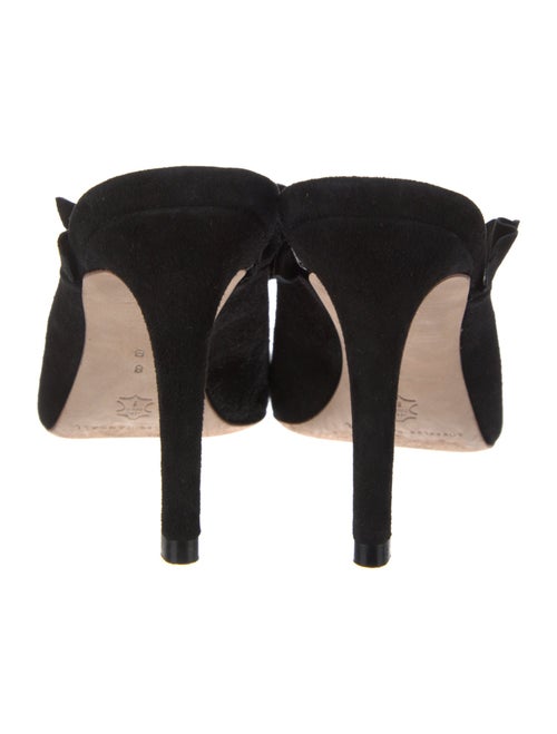 Loeffler Randall Suede Ruffle Embellishment Mules