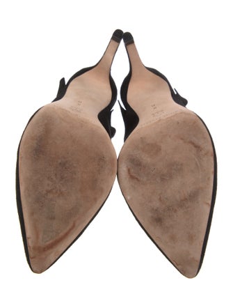 Loeffler Randall Suede Ruffle Embellishment Mules