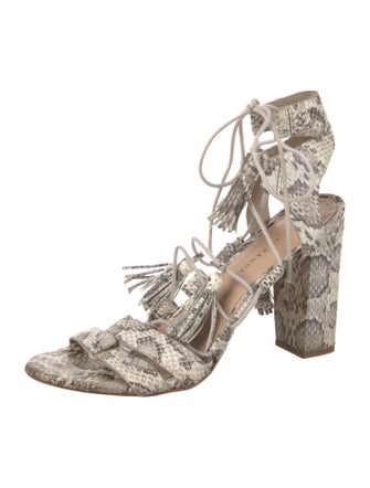 Loeffler Randall Python Animal Print Gladiator Sandals