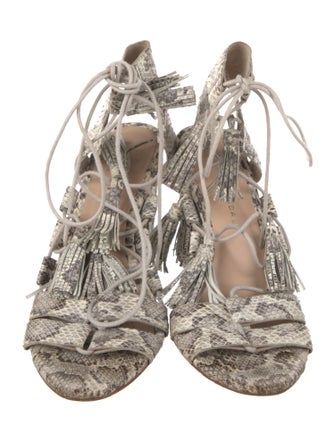 Loeffler Randall Python Animal Print Gladiator Sandals