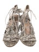 Loeffler Randall Python Animal Print Gladiator Sandals