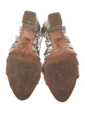 Loeffler Randall Python Animal Print Gladiator Sandals