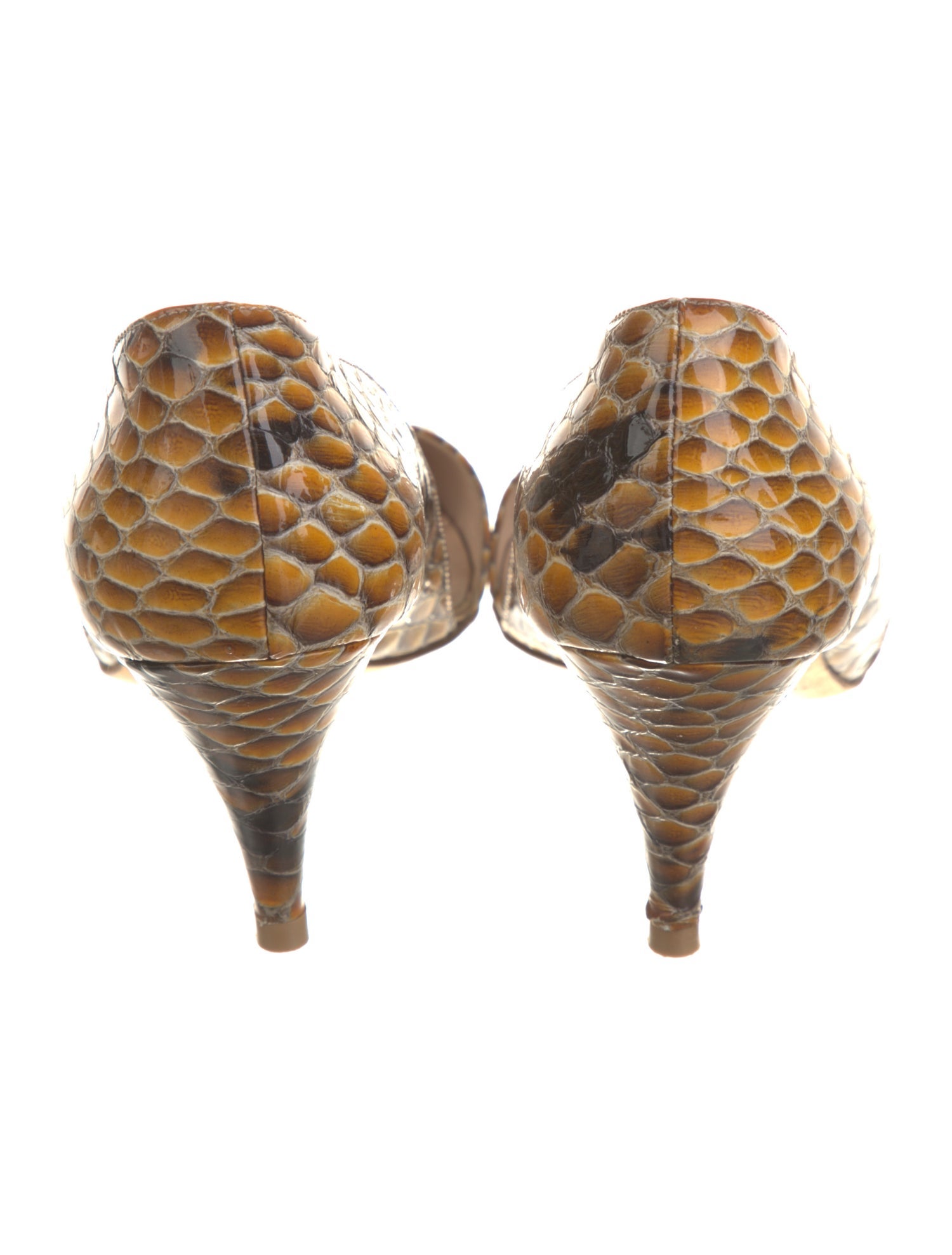 Loeffler Randall Patent Leather Animal Print D'Orsay Pumps