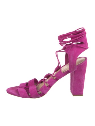 Loeffler Randall Suede Tassel Accents Gladiator Sandals