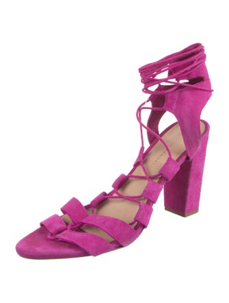 Loeffler Randall Suede Tassel Accents Gladiator Sandals