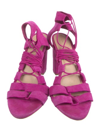 Loeffler Randall Suede Tassel Accents Gladiator Sandals