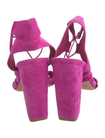 Loeffler Randall Suede Tassel Accents Gladiator Sandals