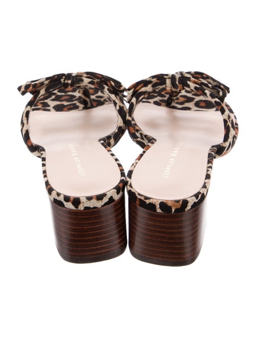 Loeffler Randall Animal Print Bow Accents Slides